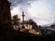 Giovanni Migliara Veduta dei dintorni di Lecco oil painting